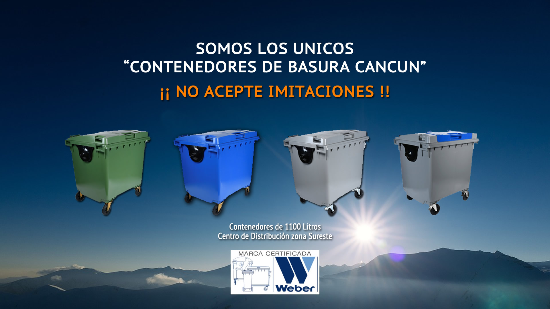 Medidas y especificaciones de Contenedores de Reciclaje de 5 Divisiones,  distribuimos a todo México y Cancún